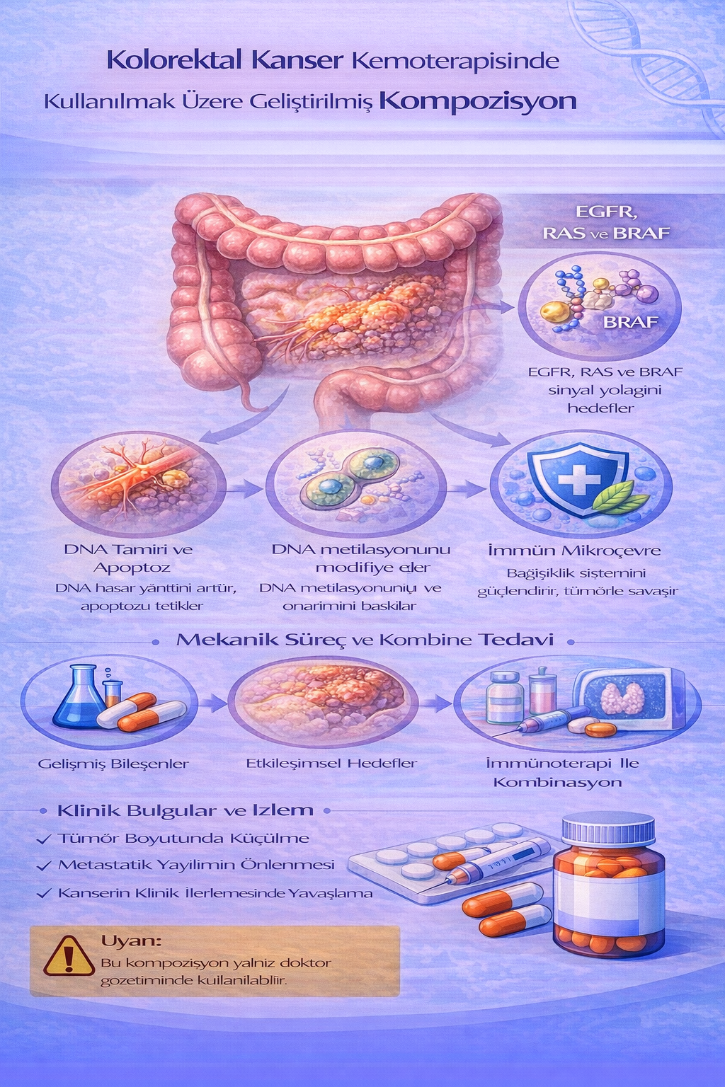 KOLOREKTAL KANSER KEMOTERAPİSİNDE KULLANILMAK ÜZERE GELİŞTİRİLMİŞ KOMPOZİSYON