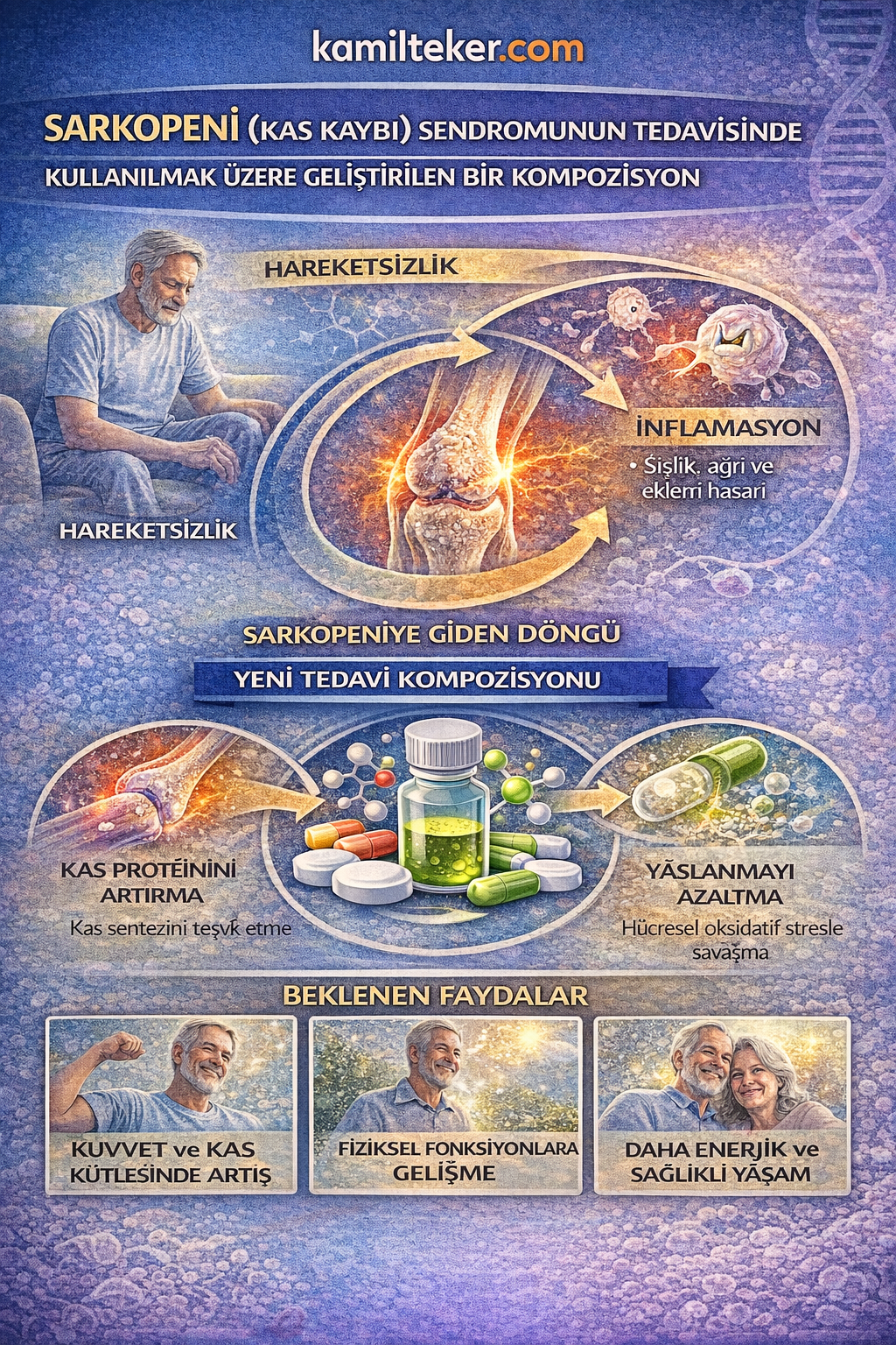 SARKOPENİ ( KAS KAYBI) SENDROMUNUNTEDAVİSİNDE KULLANILMAK ÜZERE GELİŞTİRİLEN BİR KOMPOZİSYON