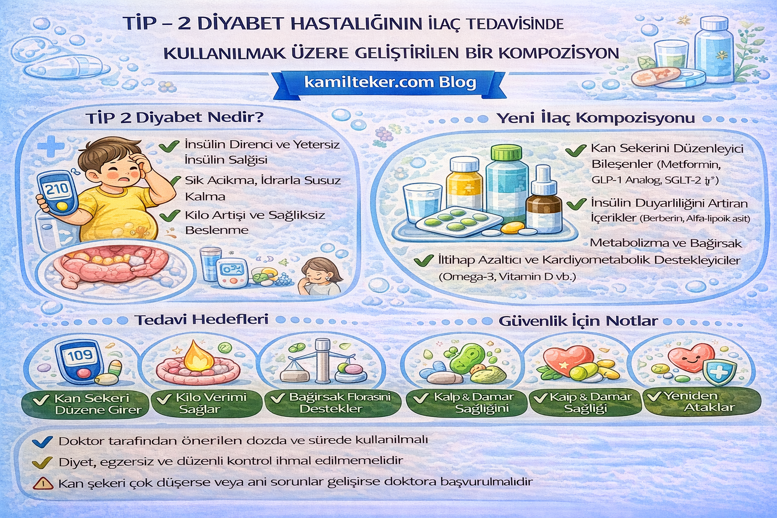 TİP – 2 DİYABET HASTALIĞININ İLAÇ TEDAVİSİNDE KULLANILMAK ÜZERE GELİŞTİRİLMİŞ BİR KOMPOZİSYON