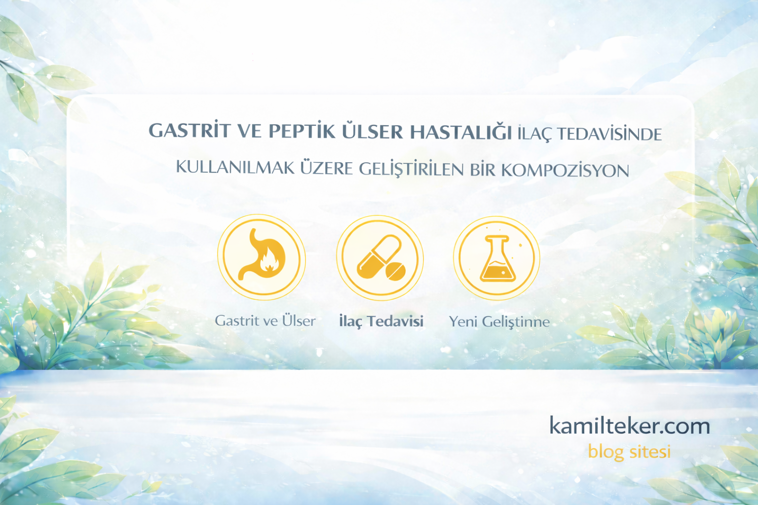 GASTRİT VE PEPTİK ÜLSER HASTALIĞI İLAÇ TEDAVİSİNDE KULLANILMAK ÜZERE GELİŞTİRİLEN BİR KOMPOZİSYON