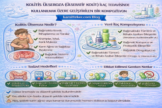 KOLİTİS ÜLSEROZA (ÜLSERATİF KOLİT) İLAÇ TEDAVİSİNDE KULLANILMAK ÜZERE GELİŞTİRİLEN BİR KOMPOZİSYON