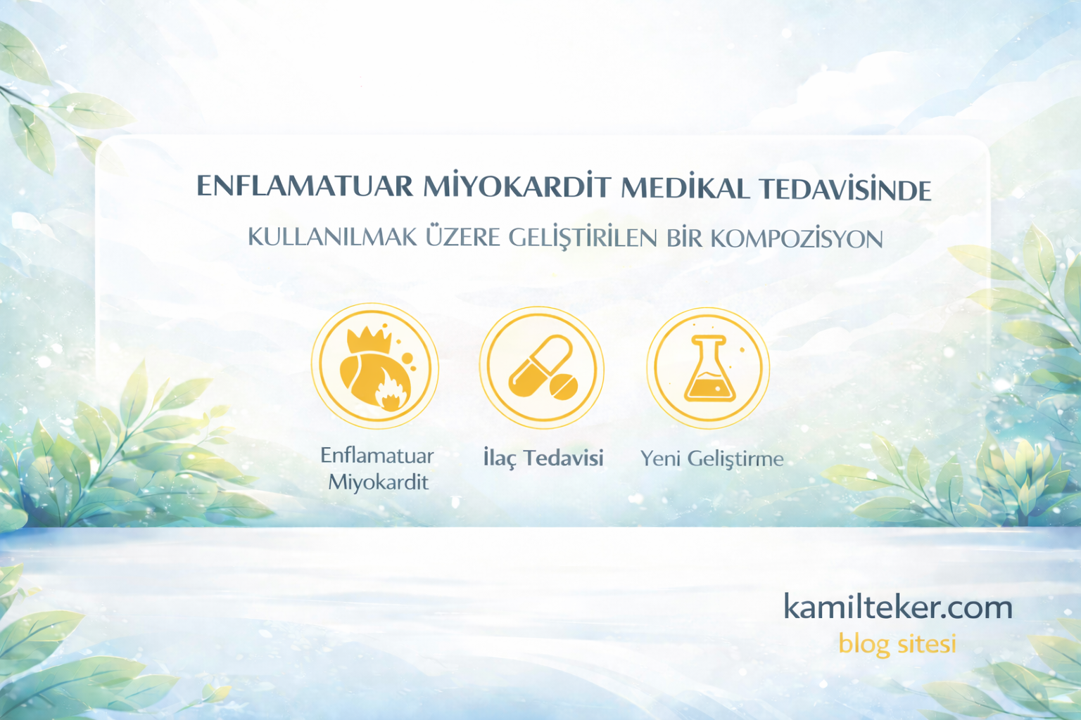 ENFEKSİYON VEYA TOKSİK AJANLARA BAĞLI ENFLAMATUAR MİYOKARDİT MEDİKAL TEDAVİSİNDE KULLANILMAK ÜZERE GELİŞTİRİLEN BİR KOMPOZİSYON